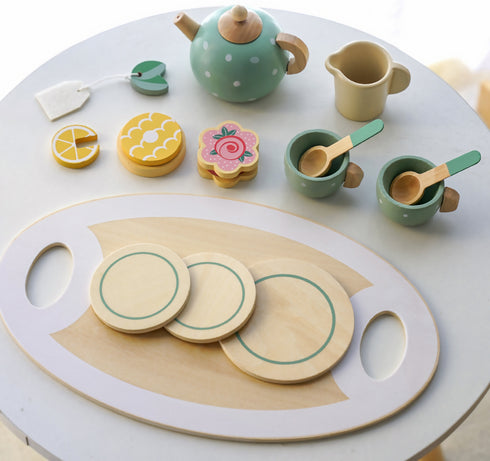 Pretend Play Tea Party Set Wooden
